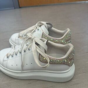 Women's White and Cream Sneakers